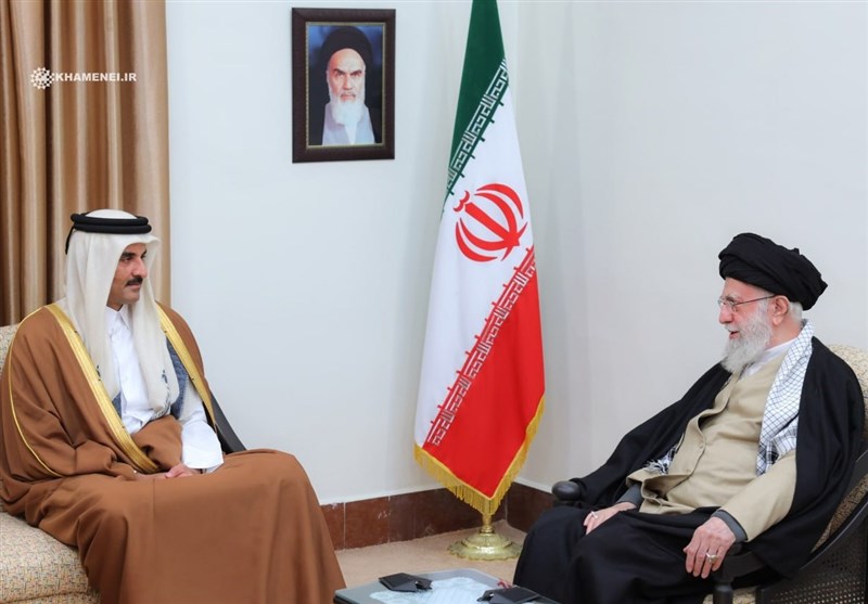 دیدار امیر قطر با امام خامنه‌ای