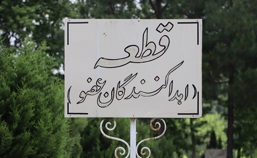 مراسم یادمان جانبخشان در قطعه اهدا کنندگان عضو در باغ رضوان رشت