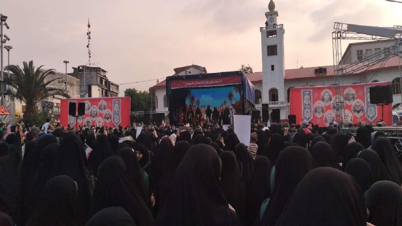 تجمع حماسی گیلانی ها با شعار ایران، ذوالفقار علی‌ در رشت+ تصاویر