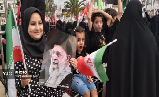 اجتماع زینبیون در میدان شهدای ذهاب رشت + تصاویر