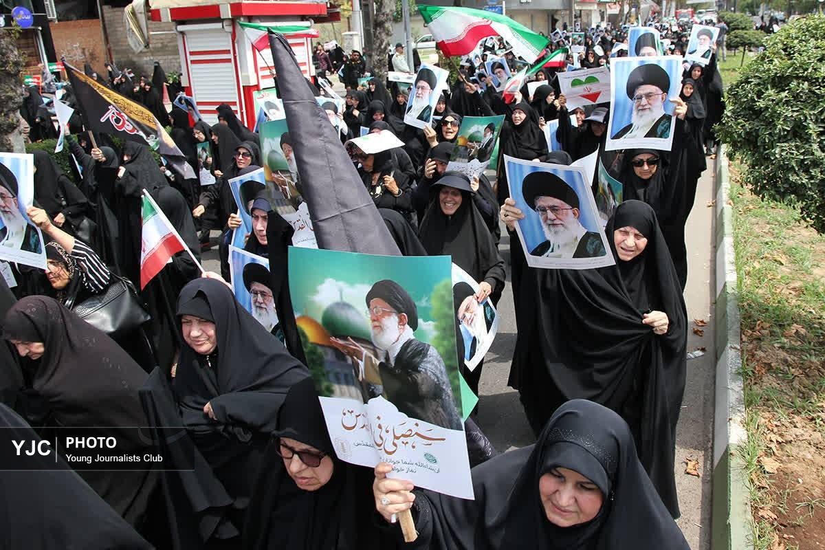 راهپیمایی خشم و نصر در سراسر گیلان برگزار شد