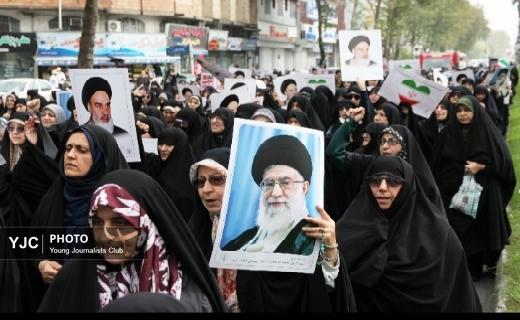 راهپیمایی اعلام همبستگی گیلانی ها با مردم مظلوم غزه + تصاویر