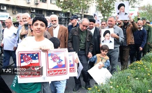 راهپیمایی اعلام همبستگی گیلانی ها با مردم مظلوم غزه + تصاویر