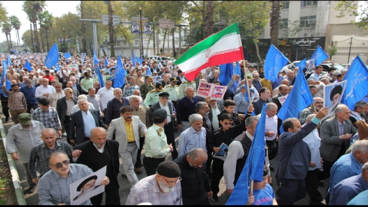 راهپیمایی اعلام همبستگی گیلانی ها با مردم قهرمان غزه + تصاویر