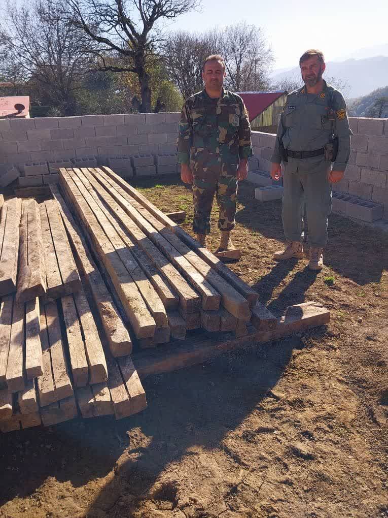 دستگیری قاچاقچیان چوب راش در ارتفاعات حفاظت‌شده لیسار تالش