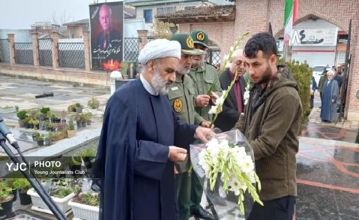 گلباران مزار میرزا کوچک جنگلی + فیلم و تصاویر