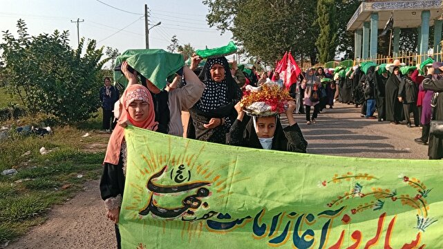 آیین مجمع بران سفره فرج در گیلان / از گل افشانی تا حاجت روایی